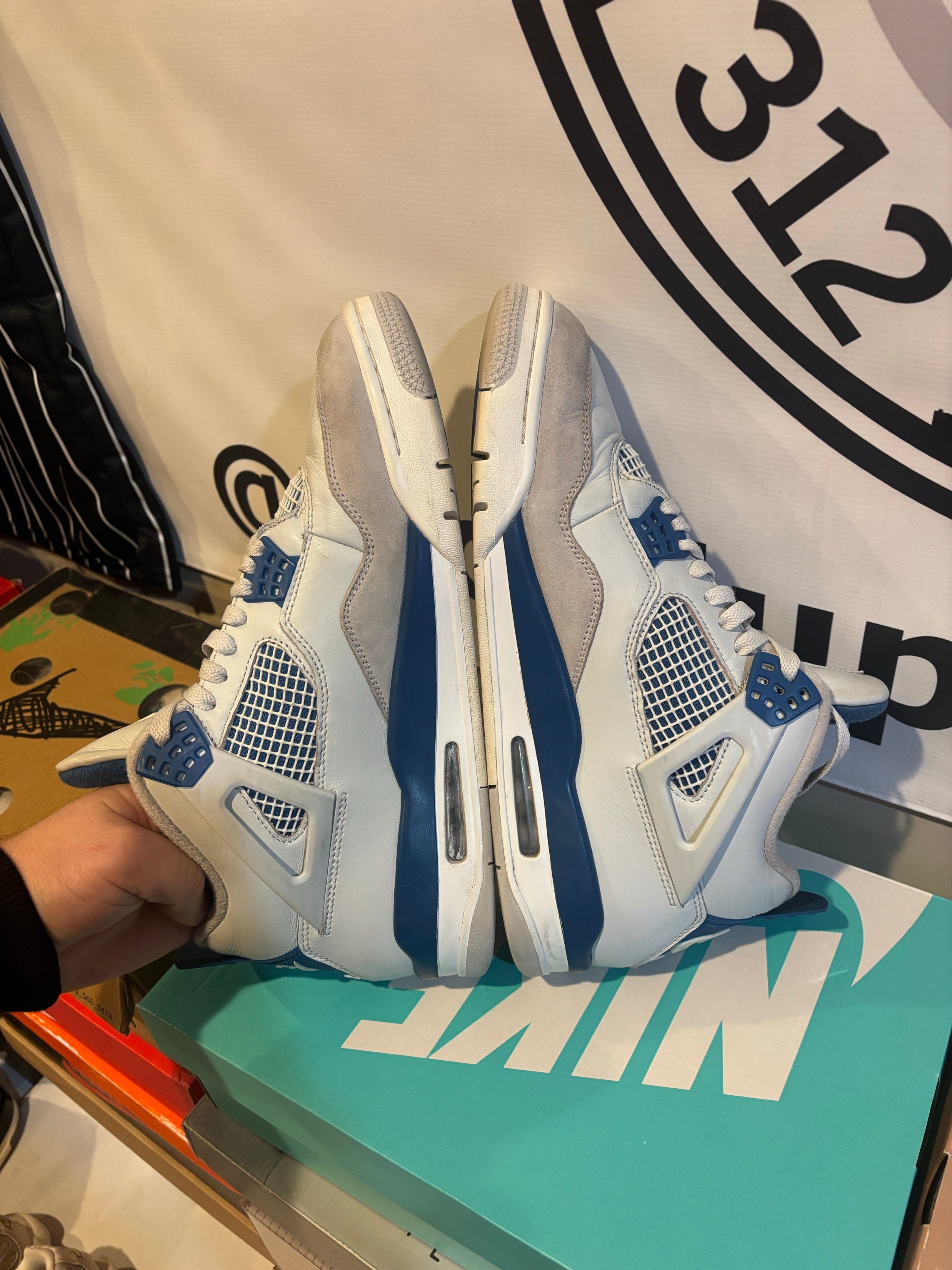 Size 12 - Air Jordan 4 Retro Military Blue (2024) (NO BOX)