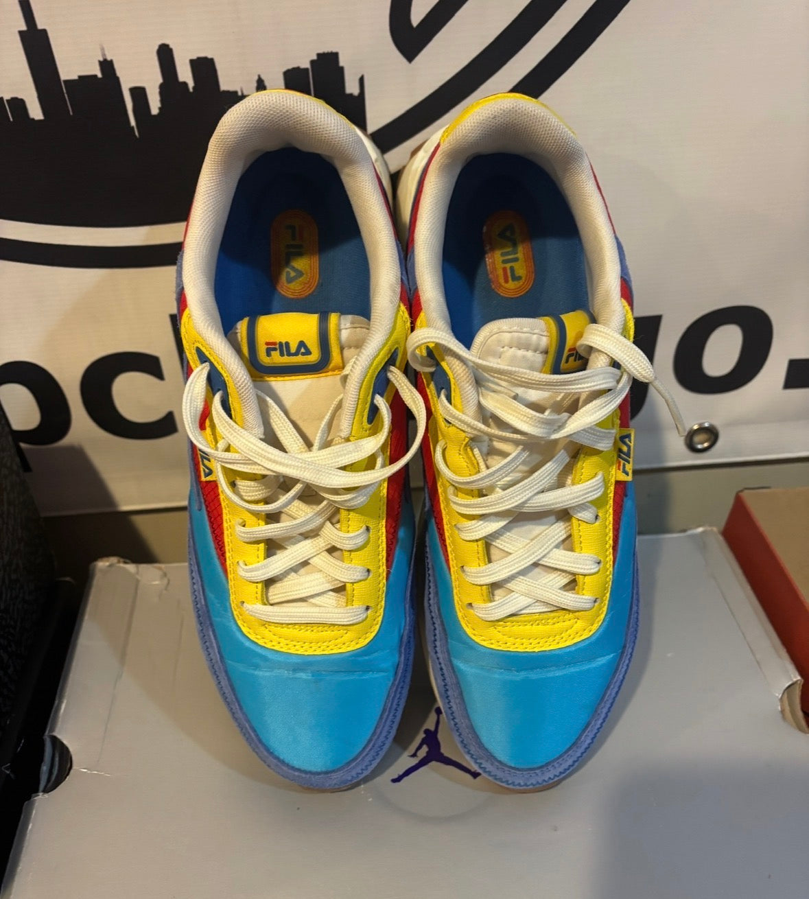Fila Reno Blue Atomic Firey Red size 9