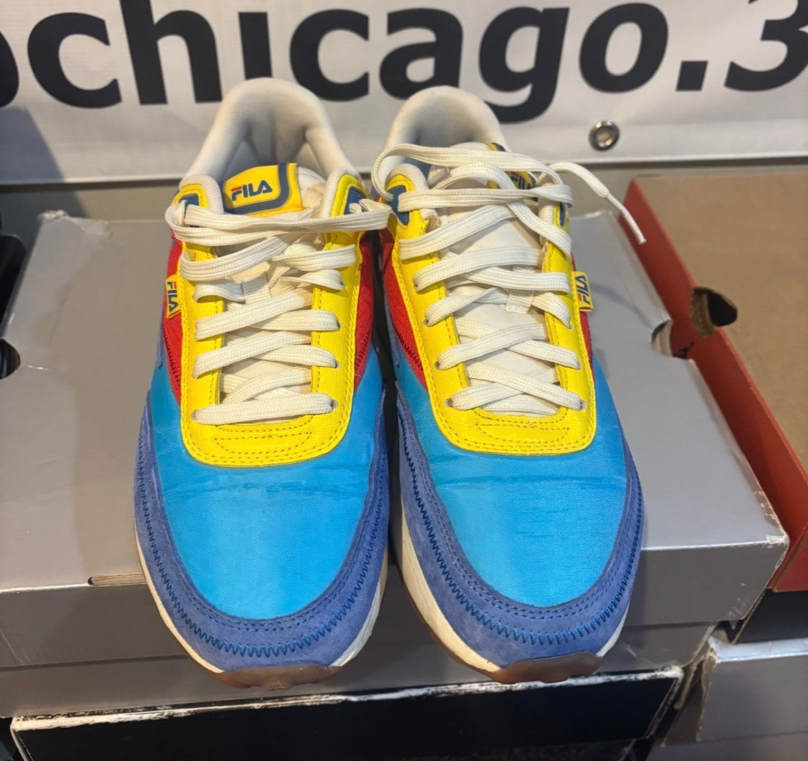 Fila Reno Blue Atomic Firey Red size 9