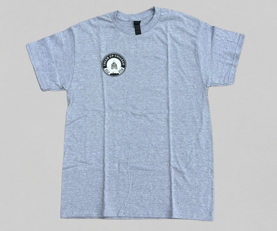 Laced Up Chicago T-Shirt - Grey